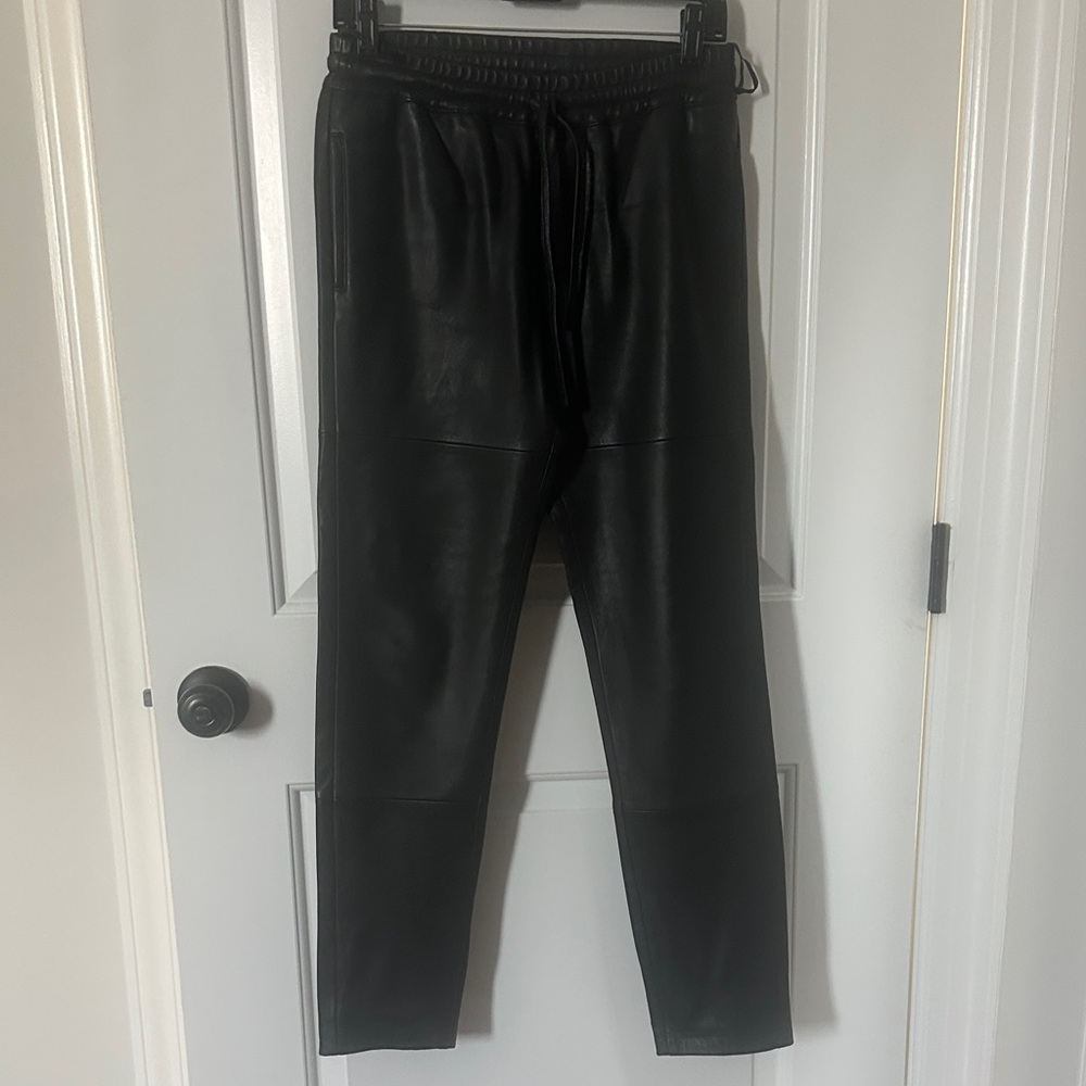Zadig & Voltaire Black Leather Joggers